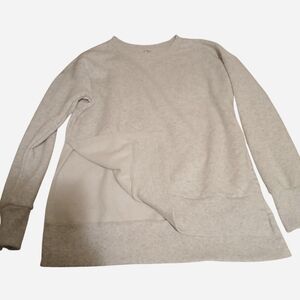 90 Degree By Reflex Light Gray Crew Neck Sweater